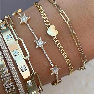 Multi Star Diamond Bracelet- 14k Yellow Gold